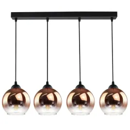 lampa-wiszaca-cztery-kule-miedziane-transparentne