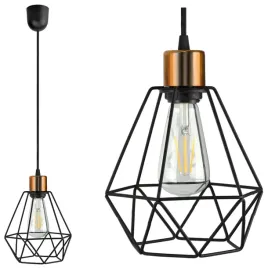 lampa-wiszaca-zyrandol-plafon-diament-miedz-led