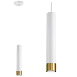 lampa-wiszaca-tuba-metal-biala-zlota-led-gu10