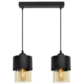 lampa-wiszaca-zyrandol-klosze-metal-szklo-miod-led