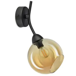 lampa-scienna-kinkiet-szklana-kula-miod-e14-led