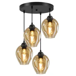 lampa-wiszaca-zyrandol-plafon-4-klosze-miod-led