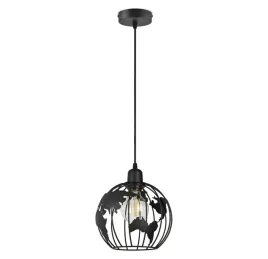 lampa-wiszaca-zyrandol-globus-czarna-biala-szara