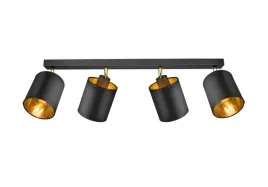 lampa-plafon-zyrandol-ruchome-abazury-czarny-zloty