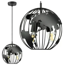 lampa-wiszaca-zyrandol-globus-na-dwie-zarowki