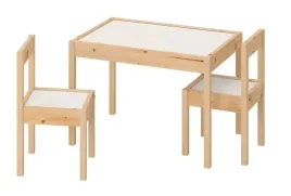 ikea-zestaw-stolik-dzieciecy-krzesla-drewno-sosna