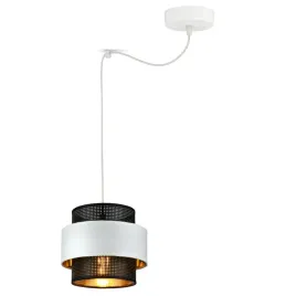 lampa-wiszaca-zyrandol-glamour-biala-czarna-zlota