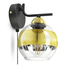 lampa-scienna-kinkiet-z-wl-czarny-zloty-glass-kw1
