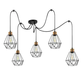 lampa-wiszaca-zyrandol-pajak-diament-miedz-led