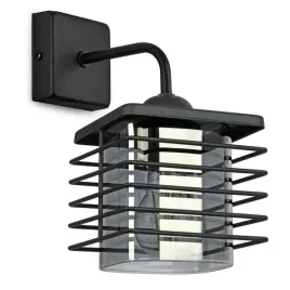 lampa-scienna-kinkiet-druciany-szklany-klosz-led