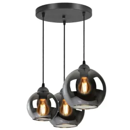 lampa-zyrandol-trzy-rozne-szklane-kule-grafit-e27