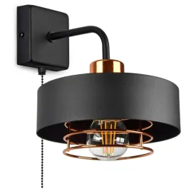 lampa-scienna-kinkiet-czarna-z-miedzia-wlacznik