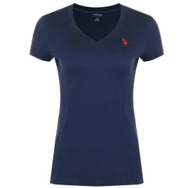 t-shirt-damski-u-s-polo-assn-v-neck-granatowy