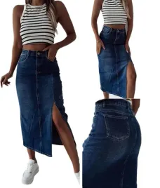 klasyczna-dluga-spodnica-midi-jeansowa-olowkowa-dopasowana-z