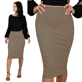 5xl-tuba-camel-spodnica-dopasowana-midi-olowkowa-brazowa-obcisla-50