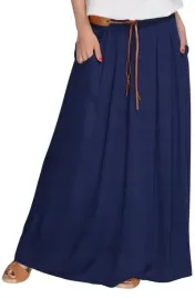 granatowa-dluga-spodnica-boho-kieszenie-pasek-sml