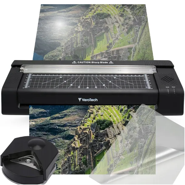 LAMINATOR DO PAPIERU A3 Z GILOTYNĄ ZESTAW FOLIE TRYMER DUŻA LAMINARKA