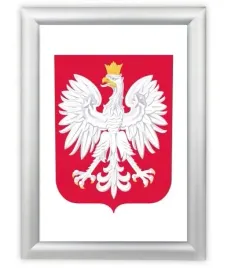 godlo-herb-w-ramka-rama-owz-aluminiowa-zatrzaskowa-21x297-a4-srebrna