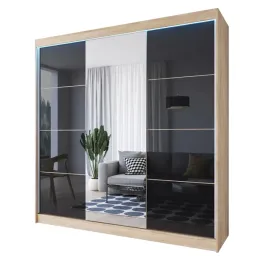 szafa-przesuwna-180-cm-lustro-czarny-lacobel-dab-sonoma-polki-i-drazki