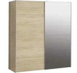 szafa-przesuwna-150-z-lustrem-polkami-170-cm-szerokosci-dab-sonoma-pojemna