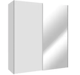 biala-szafa-ubraniowa-przesuwna-150-z-lustrem-170-cm-szerokosci-dwudrzwiowa