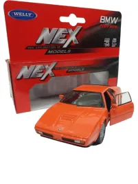 bmw-m1-welly-134-metalowy-model-pojazdu-kolekcjonerski-pomaranczowy-nex