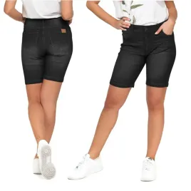 spodenki-damskie-wygodne-szorty-jeansowe-czarne-krotkie-moraj-xl