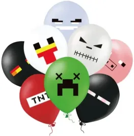balony-minecraft-piksele-mix-urodziny-30-cm-8-sztuk-gamingowe-kolorowe-tnt