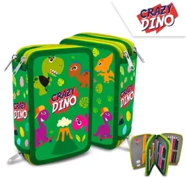 piekny-potrojny-rozkladany-piornik-z-wyposazeniem-crazy-dino-dinozaur