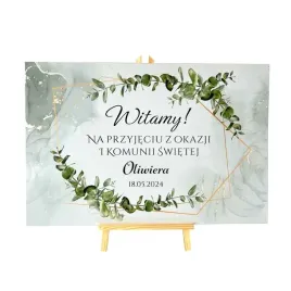 tablica-powitalna-na-komunie-dekoracja-sali-personalizowana