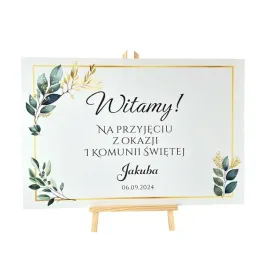 tablica-powitalna-na-komunie-dekoracja-sali-personalizowana