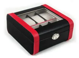 szkatulka-pojemnik-etui-na-zegarki-czarna-czerwona