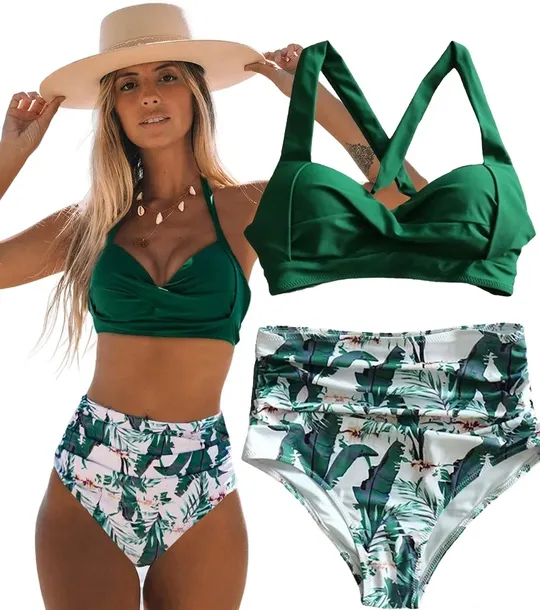 STRÓJ KĄPIELOWY DWUCZĘSCIOWY BIKINI WIĄZANIE / M