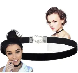 naszyjnik-czarny-choker-srebrny-rzemyk-tasiemka