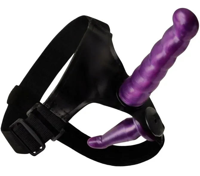 PROTEZA STRAP-ON PODWÓJNE DILDO PENISY ANAL WAGINA PODWOJNY PENIS