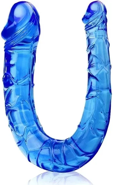 ŻELOWE DILDO ORGAZM PENIS WAGINA ANAL GIETKIE PODWÓJNE DO POCHWY I ANALA