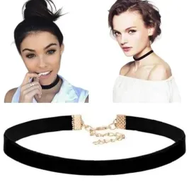 naszyjnik-czarny-choker-srebrny-rzemyk-tasiemka