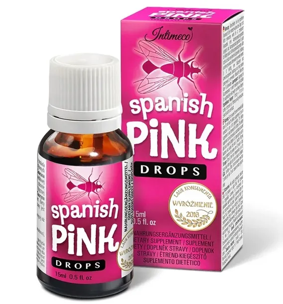 SPANISH FLY PINK MOCNE PODNIECAJĄCE SEX KROPLE DLA KOBIET HISZPAŃSKA MUCHA