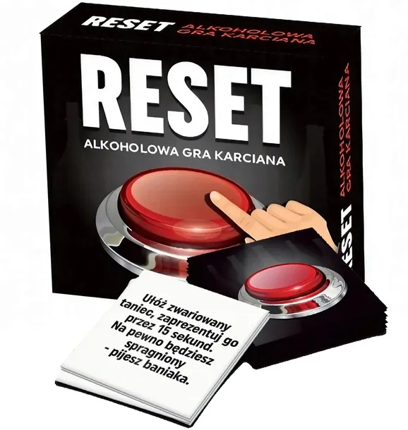 RESET GRA PLANSZOWA DLA DOROSŁYCH ALKOHOLOWA KARTY