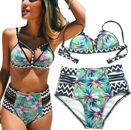 stroj-kapielowy-bikini-kwiaty-wysoki-stan-majtek-strapsy-l