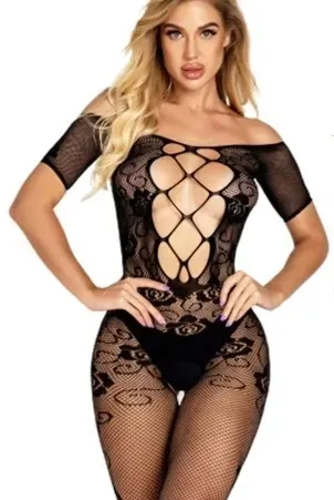 SEXY BIELIZNA BODYSTOCKING BODY KABARETKA DAMSKA OBCISLA KORONKOWA PASKI