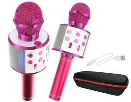 mikrofon-bezprzewodowy-karaoke-glosnik-bluetooth-rozowy-futeral-gratis