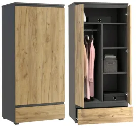 szafa-ubrania-garderoba-neo-05-antracyt-dab-craft-szuflada-pojemna-85cm