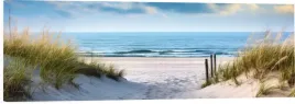 obraz-na-plotnie-do-salonu-panoramiczny-piasek-widok-na-morze-120x40