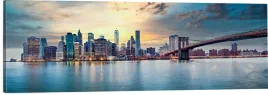 obraz-na-plotnie-panoramiczny-scienny-most-widok-na-nowy-york-120x40