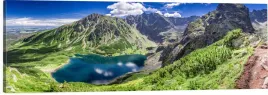 obraz-na-plotnie-panoramiczny-scienny-gory-jezioro-120x40