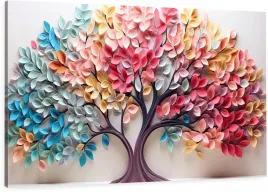 obraz-na-plotnie-scienny-do-salonu-kolorowe-kwiaty-drzewo-3d-100x70-cm