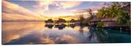 obraz-na-plotnie-do-salonu-panoramiczny-domki-na-bali-ocean-120x40