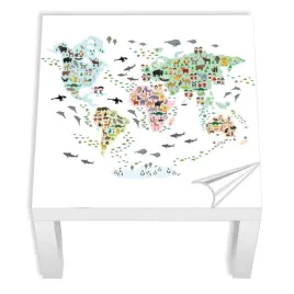naklejka-laminowana-na-stolik-ikea-lack-55x55-cm-mapa-swiata-zwierzeta