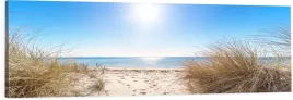 obraz-na-plotnie-do-salonu-panorama-slonce-plaza-piasek-morze-90x30